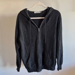 London Cashmere Co Black Hoodie Sweater